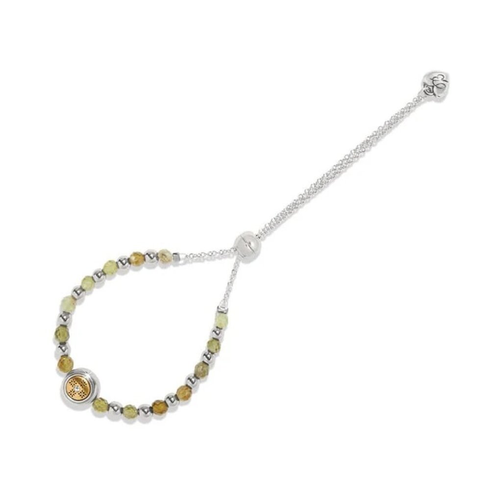 Brighton Mosaic Two Tone Beaded Bracelet Style JF025B  NWT $78  silver green